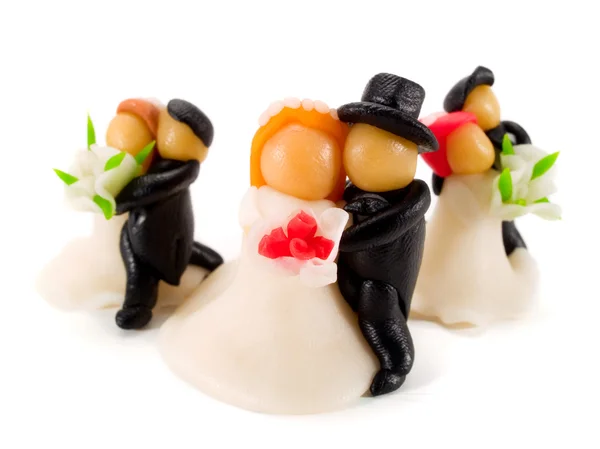 Figuras de bolo de casamento — Fotografia de Stock