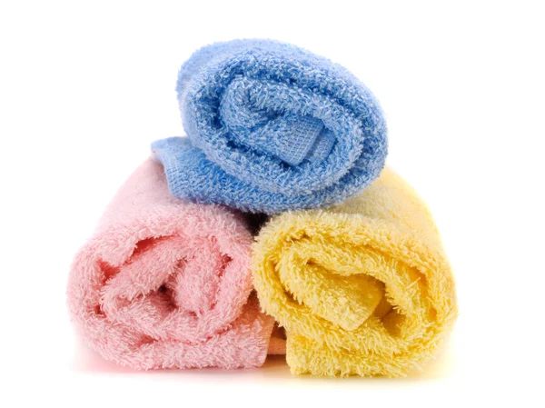 Three color towels — Stock Photo, Image
