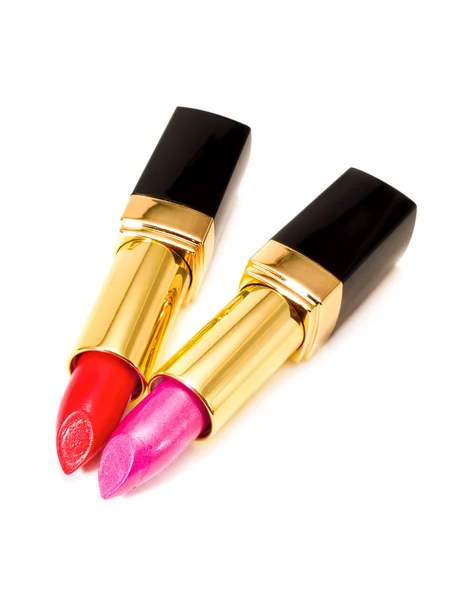 Twee kleur lippenstiften — Stockfoto
