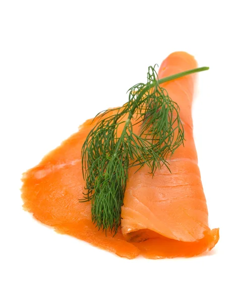 Smoked Salmon on white — Stock Photo, Image