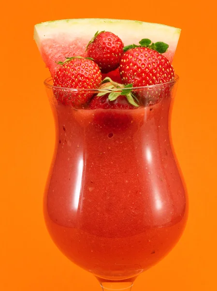 Erdbeer-Wassermelonen-Smoothie — Stockfoto