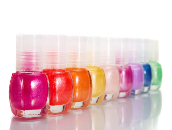 Rainbow of Nail Polish — Stock Photo, Image