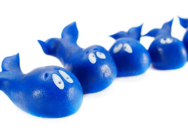 Clay whales figurines — Stock Photo, Image