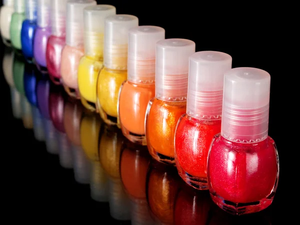 Regenboog van nagellak — Stockfoto