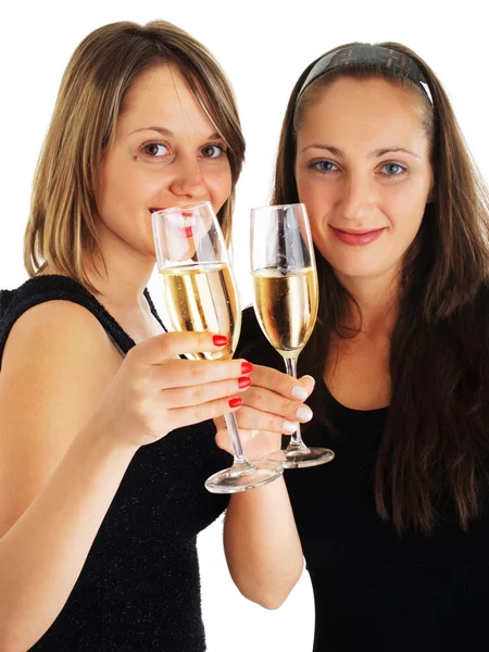 Beautiful young girls celebrating — Stock Photo, Image