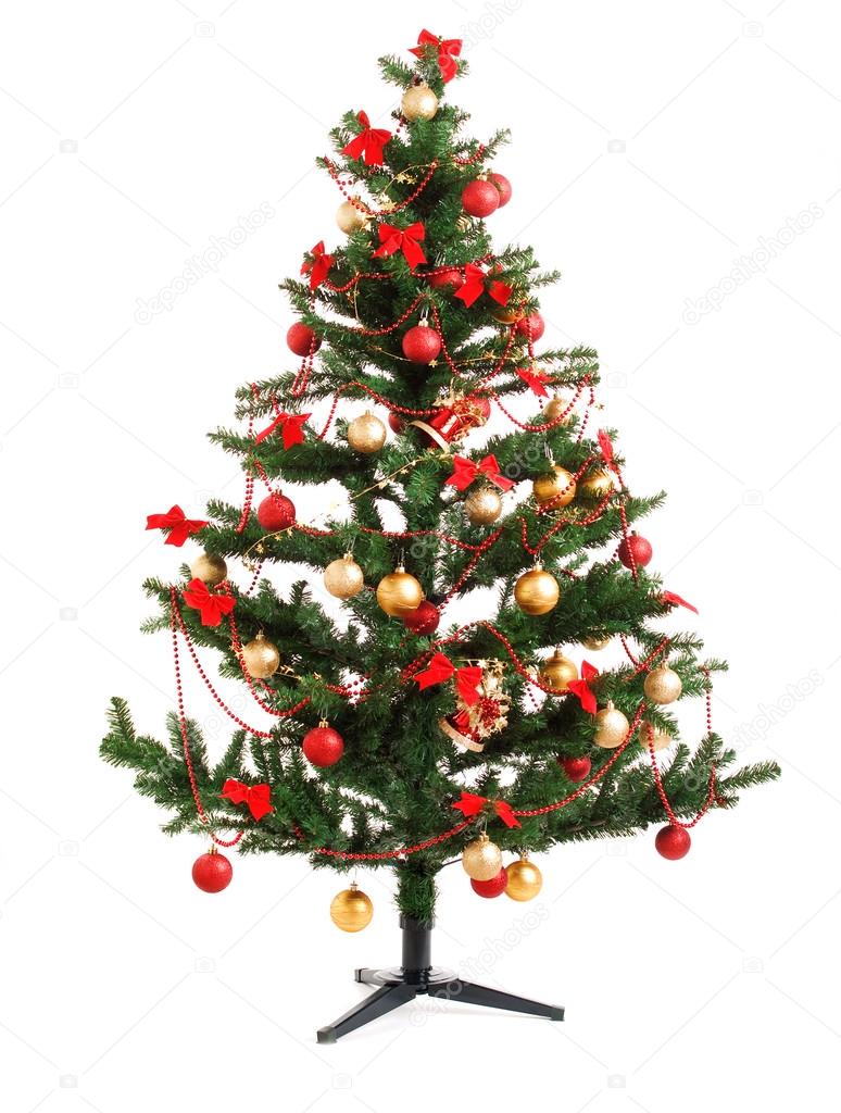 Christmas tree on white