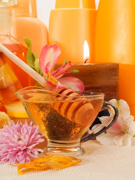 Honey spa products — Stock Photo, Image