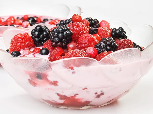 Jagody jogurt — Zdjęcie stockowe