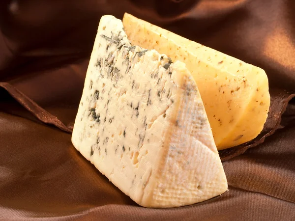 蓝纹奶酪和干酪 — 图库照片