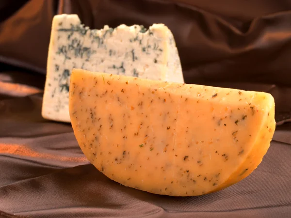 蓝纹奶酪和干酪 — 图库照片