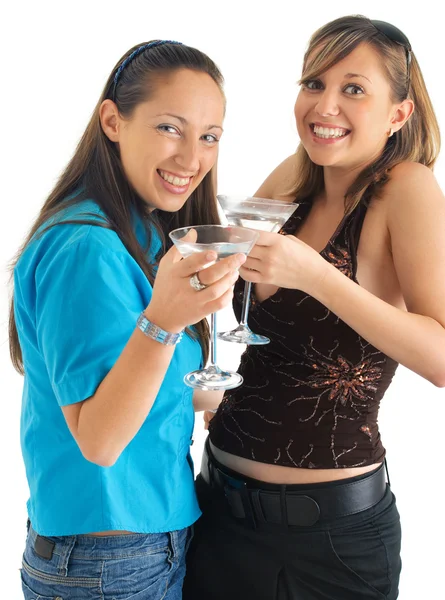 Party girls with cocktails — Stock Photo, Image