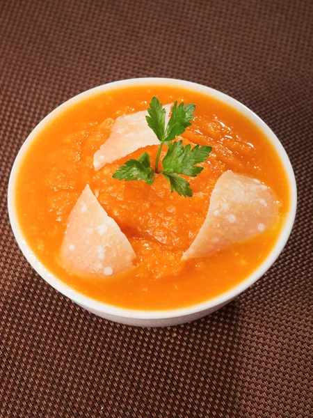 Carrot puree soup — Stock Photo, Image