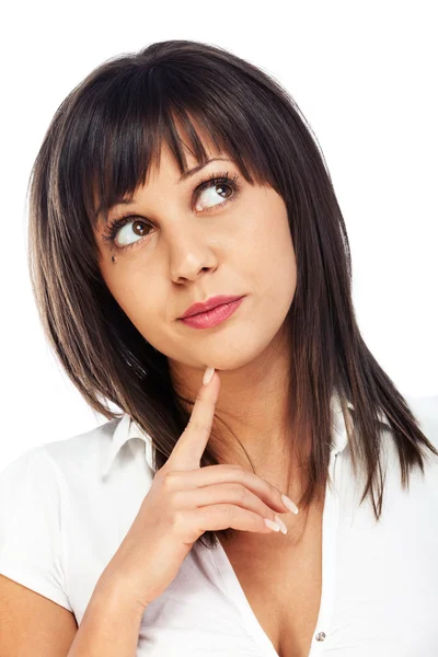 Jonge vrouw denkend — Stockfoto