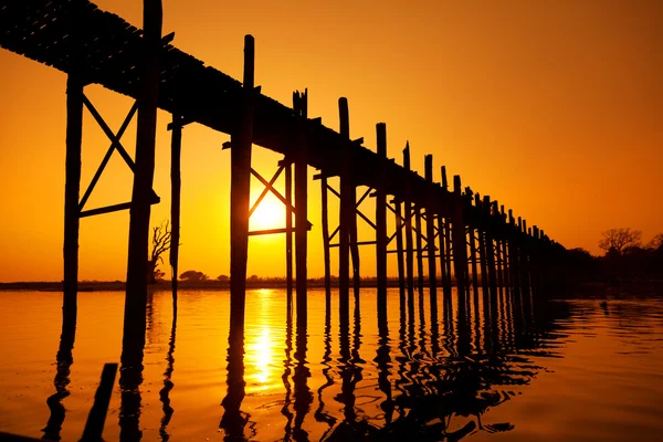 Puente de U Bein, Mandalay, Myanmar — Foto de Stock