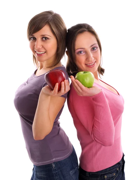 Young women with apples Stock Photo