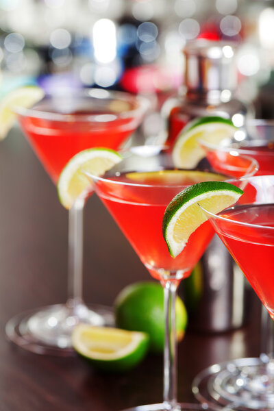 Cosmopolitan cocktail  in bar