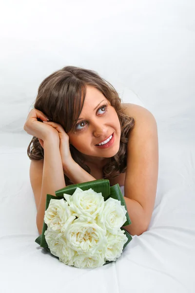 Young bride dreaming — Stock Photo, Image
