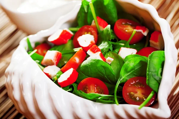 Akdeniz deniz ürünleri salatası — Stok fotoğraf