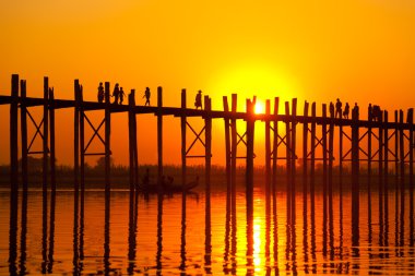 U Bein Köprüsü, Mandalay, Myanmar