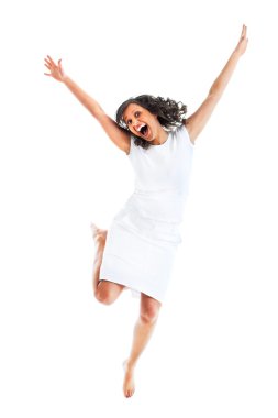 Genç Kadın Zıplıyor