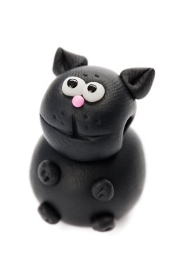 Polimer kil yapılan kara kedi