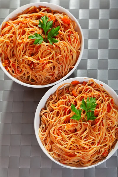 Pasta collectie - Spaghetti Bolognese — Stockfoto