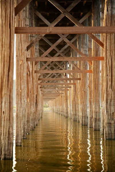 Most U Bein, Mandalay, Myanmar — Stock fotografie