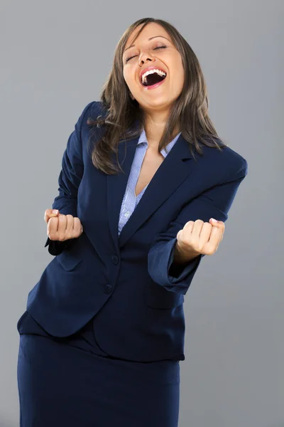 Happy Excited Businesswoman — Stock Photo, Image