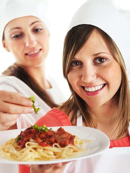 Young women cooking — Stock Photo, Image