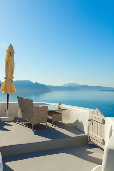 Resort de verão em Oia, Santorini — Fotografia de Stock