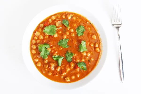 Channa Masala aislada en blanco — Foto de Stock