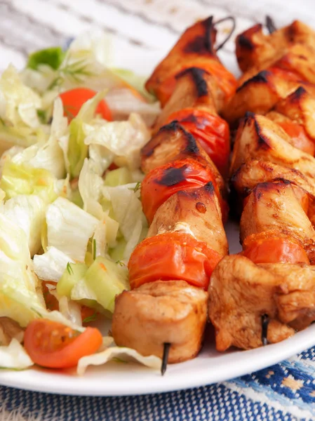 Homemade pork skewers — Stock Photo, Image