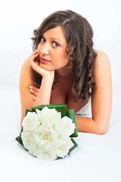 Young bride dreaming — Stock Photo, Image