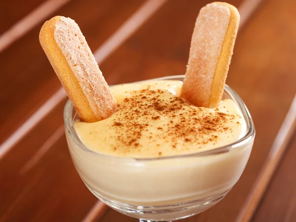 Homemade vanilla cream — Stock Photo, Image