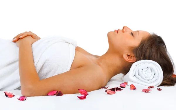 Young woman having massage — Stock Photo, Image