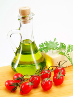 Kiraz domates ile ham spagetti