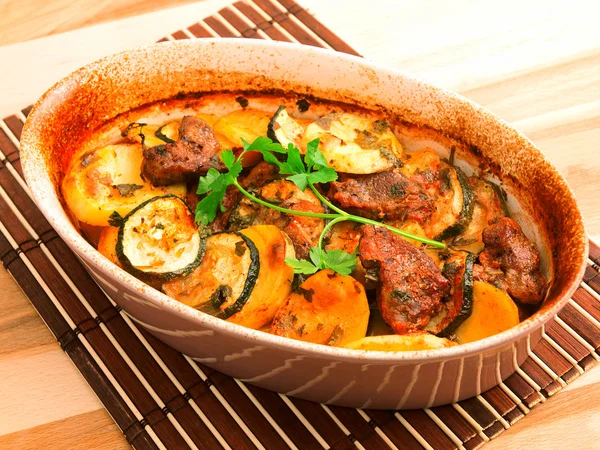 Potato and zucchini casserole — Stock Photo, Image