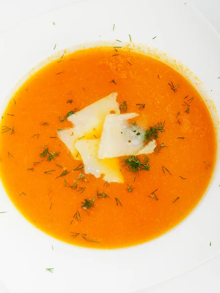 Carrot cream soup — Stock Photo, Image