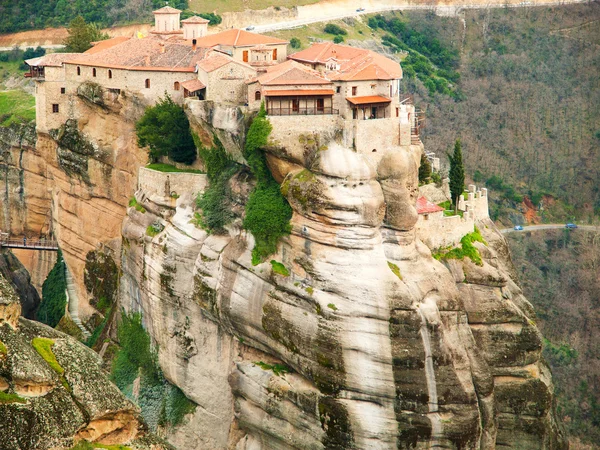 Mosteiros de meteora penhasco — Fotografia de Stock