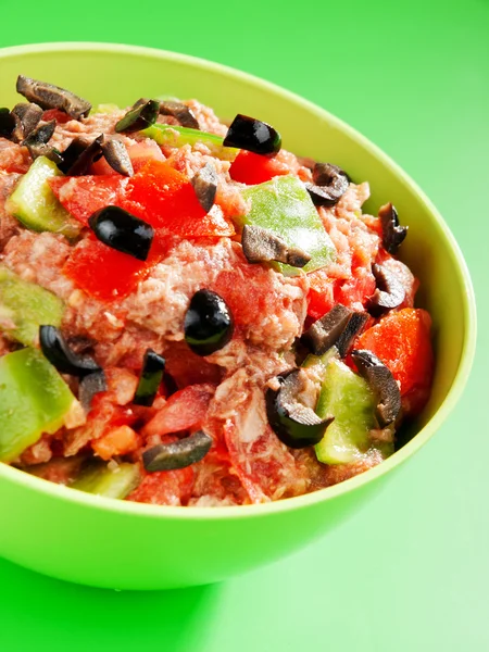 Tunisian salad with tuna — Stock Photo, Image