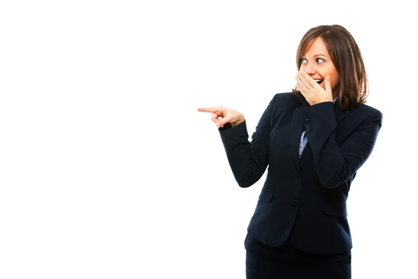 Young Businesswoman pointing — Stock Photo, Image