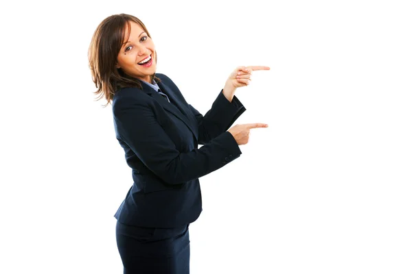 Young Businesswoman pointing — Stock Photo, Image