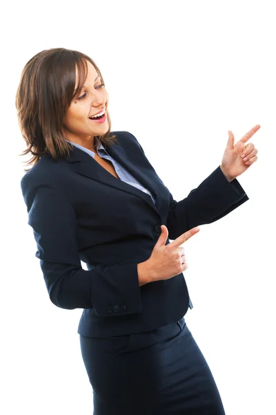 Young Businesswoman pointing — Stock Photo, Image