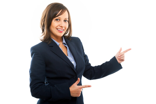 Young Businesswoman pointing