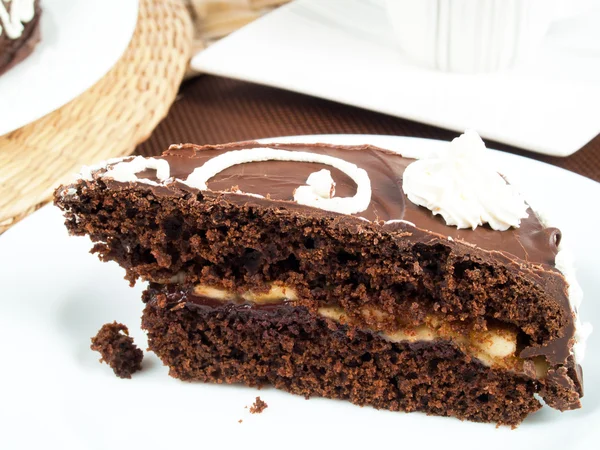 Czekoladowy tort Sachera — Zdjęcie stockowe
