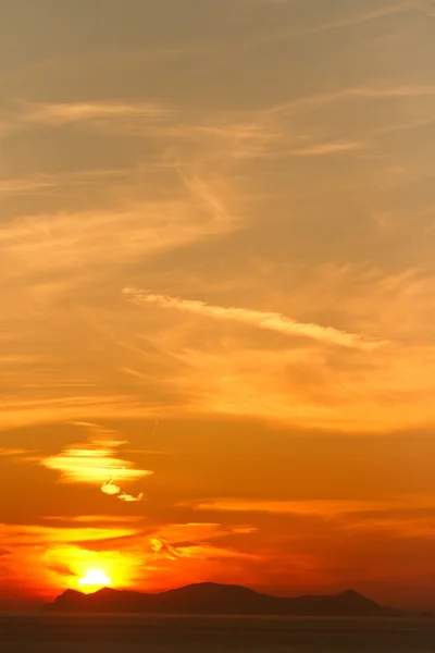 Pôr do sol em Oia, Santorini — Fotografia de Stock