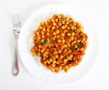 Channa Masala yakın çekim