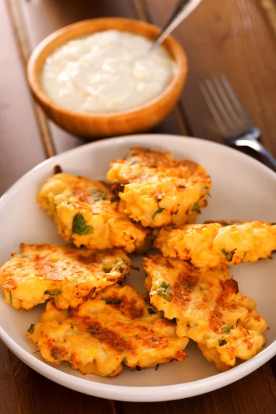 Tasty zucchini croquettes — Stock Photo, Image