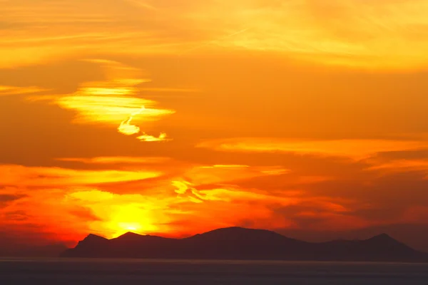 Oia 'da gün batımı, Santorini — Stok fotoğraf