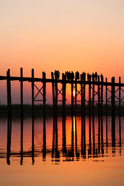 Most U Bein, Mandalay, Myanmar — Zdjęcie stockowe